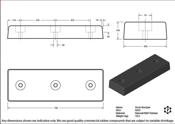 750mm Dock Buffer - Loading Bay Spares