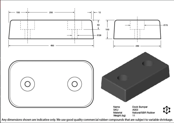 450mm Dock Buffer - Loading Bay Spares